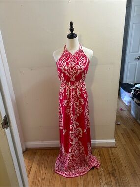 Flying Tomato Red Halter Maxi Dress*